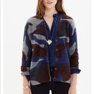 Madewell Camo Print Cardigan Sweater